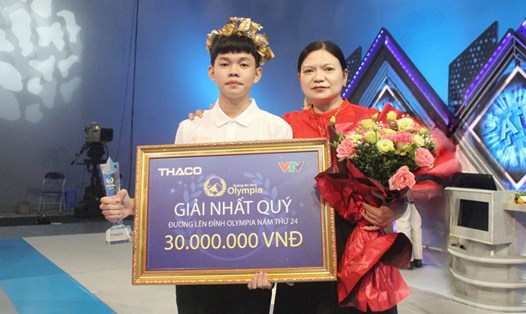 Trung Kiên giành được vòng nguyệt quế cuộc thi quý I Đường lên đỉnh Olympia năm thứ 24. Ảnh: Nhân vật cung cấp