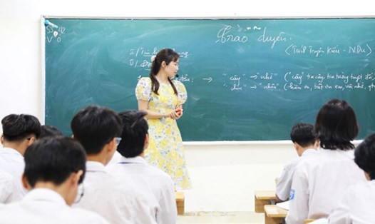 Một tiết học của cô trò Trường THPT Trương Định, Hà Nội. Ảnh: Minh Hà