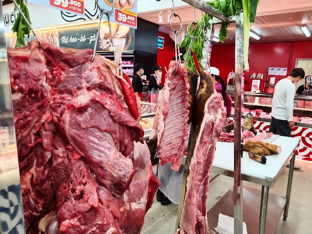  Nguồn cung thịt lợn phục vụ Tết Nguyên đán 2024 dồi dào vì nguồn cung tăng. Ảnh: Giang Nguyễn