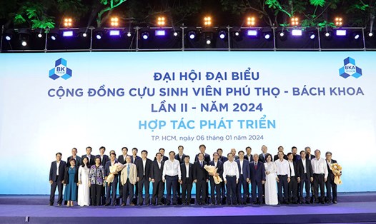 Đại hội Đại biểu Cộng đồng Cựu sinh viên Phú Thọ - Bách Khoa (BKA) lần II năm 2024, diễn ra tối ngày 6.1. Ảnh: Thanh Thảo