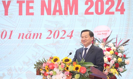 Phó Thủ tướng Chính phủ Lê Minh Khái phát biểu chỉ đạo tại hội nghị. Ảnh: VGP