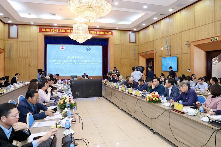 Hội thảo tham vấn ý kiến đối với quy hoạch Thủ đô Hà Nội thời kỳ 2021-2030, tầm nhìn đến năm 2050. Ảnh: MPI 