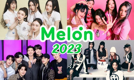 Melon công bố bảng xếp hạng Top 100 năm 2023. Ảnh: Naver