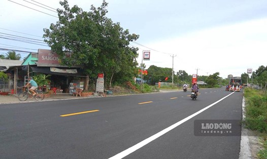 Một đoạn quốc lộ ở Kiên Giang. Ảnh: Nguyên Anh