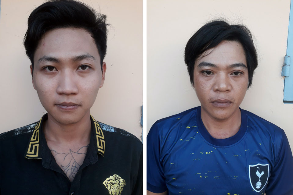 2 đối tượng Lương Thế Vinh và Tống Văn Duy bị tạm giữ để điều tra về hành vi tàng trữ trái phép chất ma túy. Ảnh: Công an cung cấp