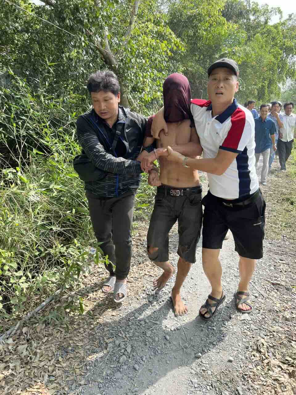 Đối tượng Nguyễn Thanh Tâm bị bắt sau 3 ngày đêm lẩn trốn. Ảnh: An Long