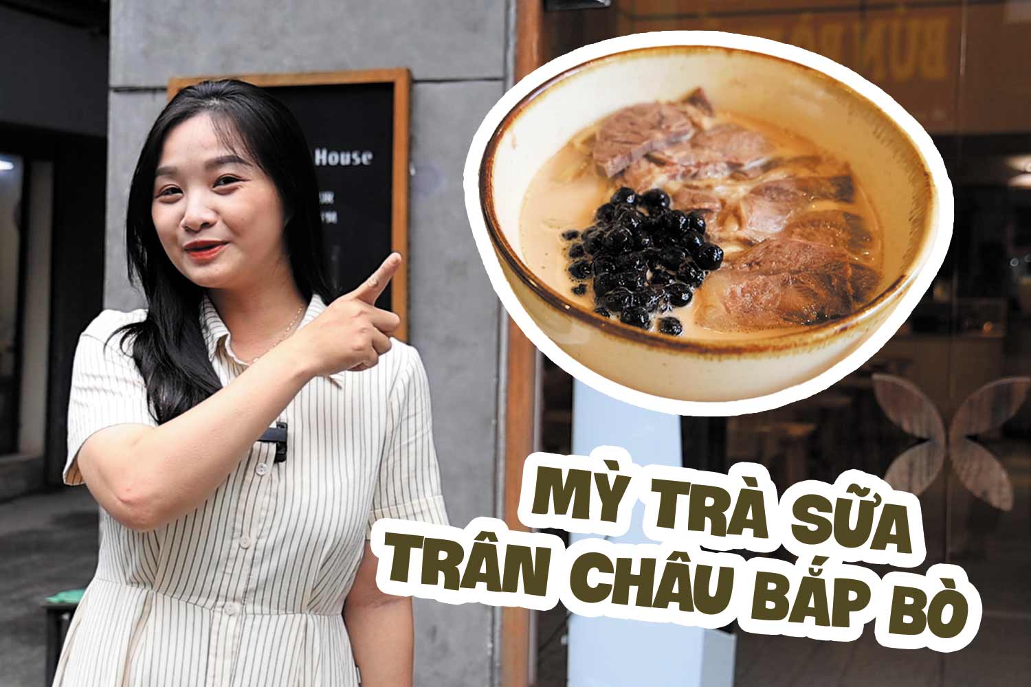 Strange experience eating beef pearl milk tea noodles