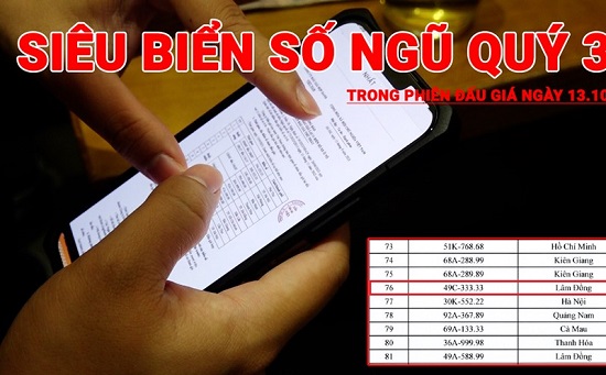 Bỏ cọc sau khi trúng đấu giá biển số xe đẹp sẽ không được tham gia đấu giá trong 12 tháng. Ảnh: Hải Danh