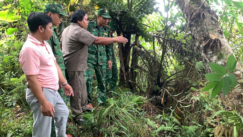 Vi tri xuat hien nhieu vet nut nui de doa khu dan cu o Tay Giang, Quang Nam. Anh: BDBP cung cap