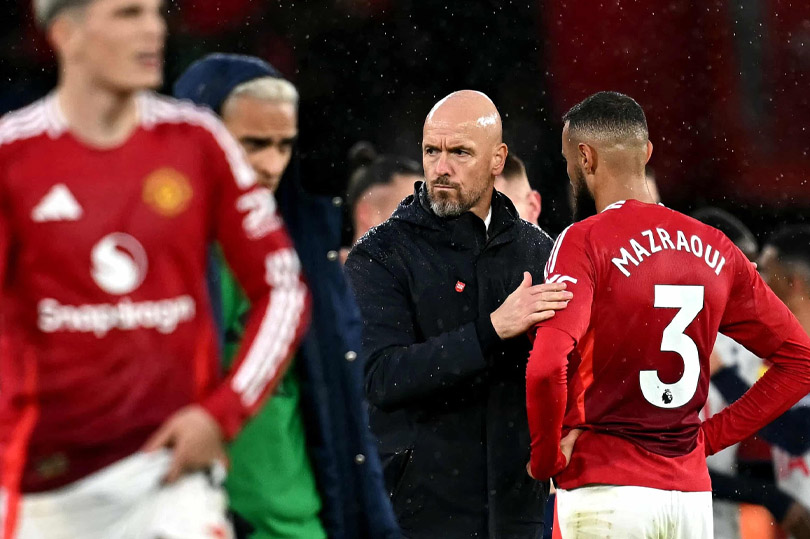 Da den luc Erik ten Hag chia tay Man United. Anh: AFP