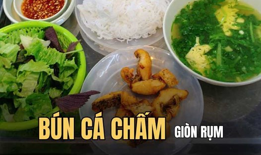 Một suất bún cá chấm đầy đủ. Ảnh: Hải Ly