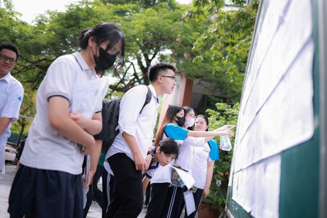 Candidates taking the 2024 high school graduation exam. Photo: Hai Nguyen