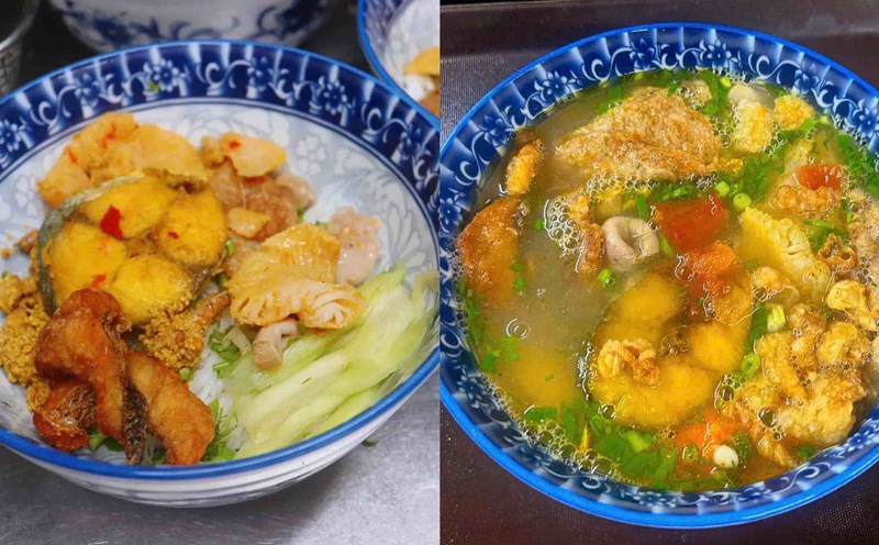 A bowl of delicious and flavorful spicy fish noodle soup. Photo: Hoai Lan