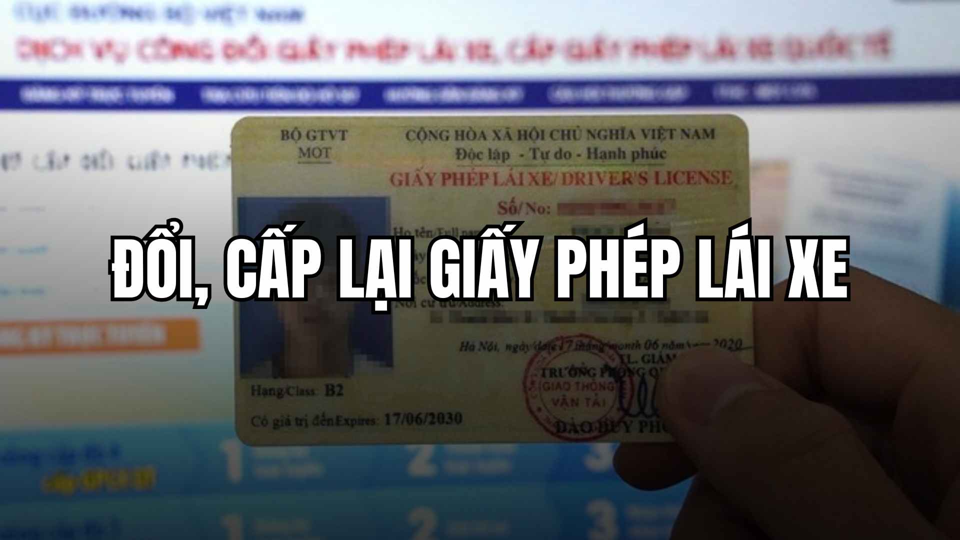 The 2024 Law on Road Traffic Safety stipulates 6 cases in which people with driving licenses can have their driving licenses changed or reissued. Graphics: Ngoc Diep.