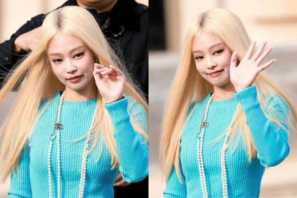 Jennie Blackpink gây sốt với tóc vàng bạch kim. Ảnh: X