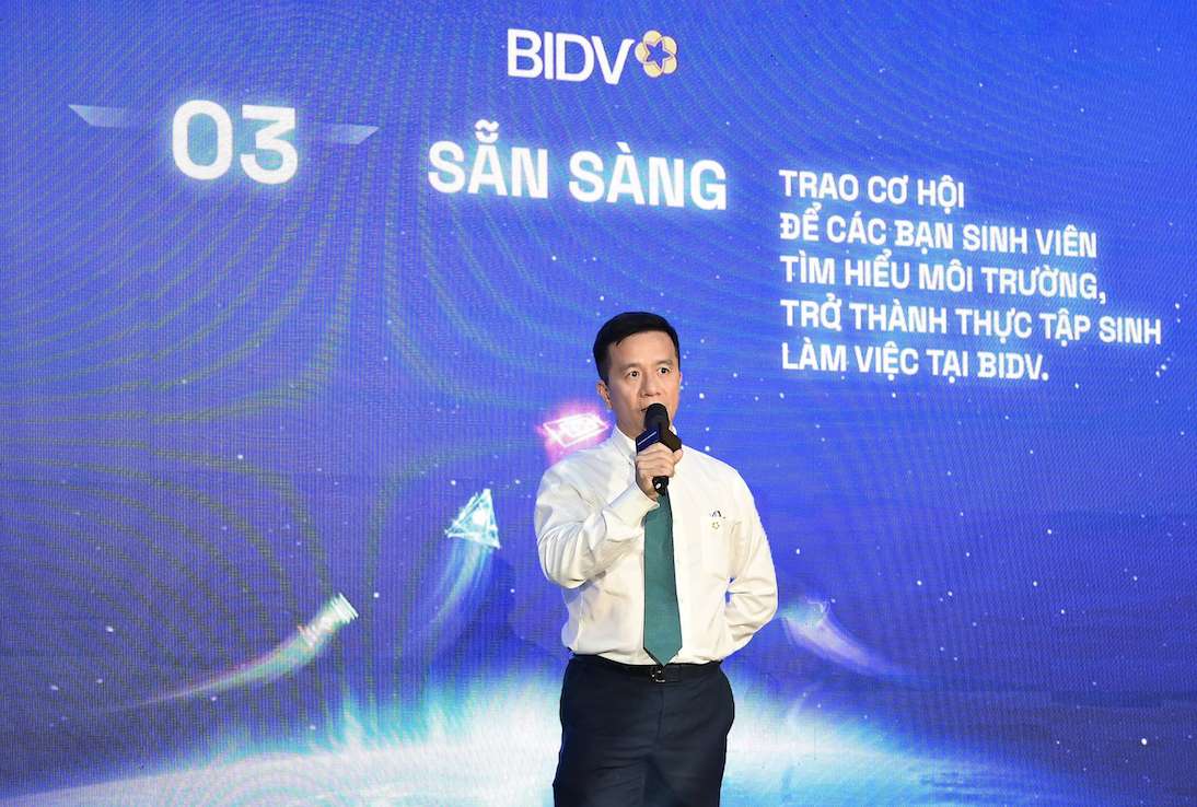 Tien si Nguyen Viet Ha - Giam doc Truyen thong Thuong hieu BIDV chia se tai su kien. Anh: BIDV