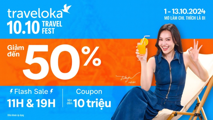 Traveloka uu dai len den 50%. Anh: Traveloka