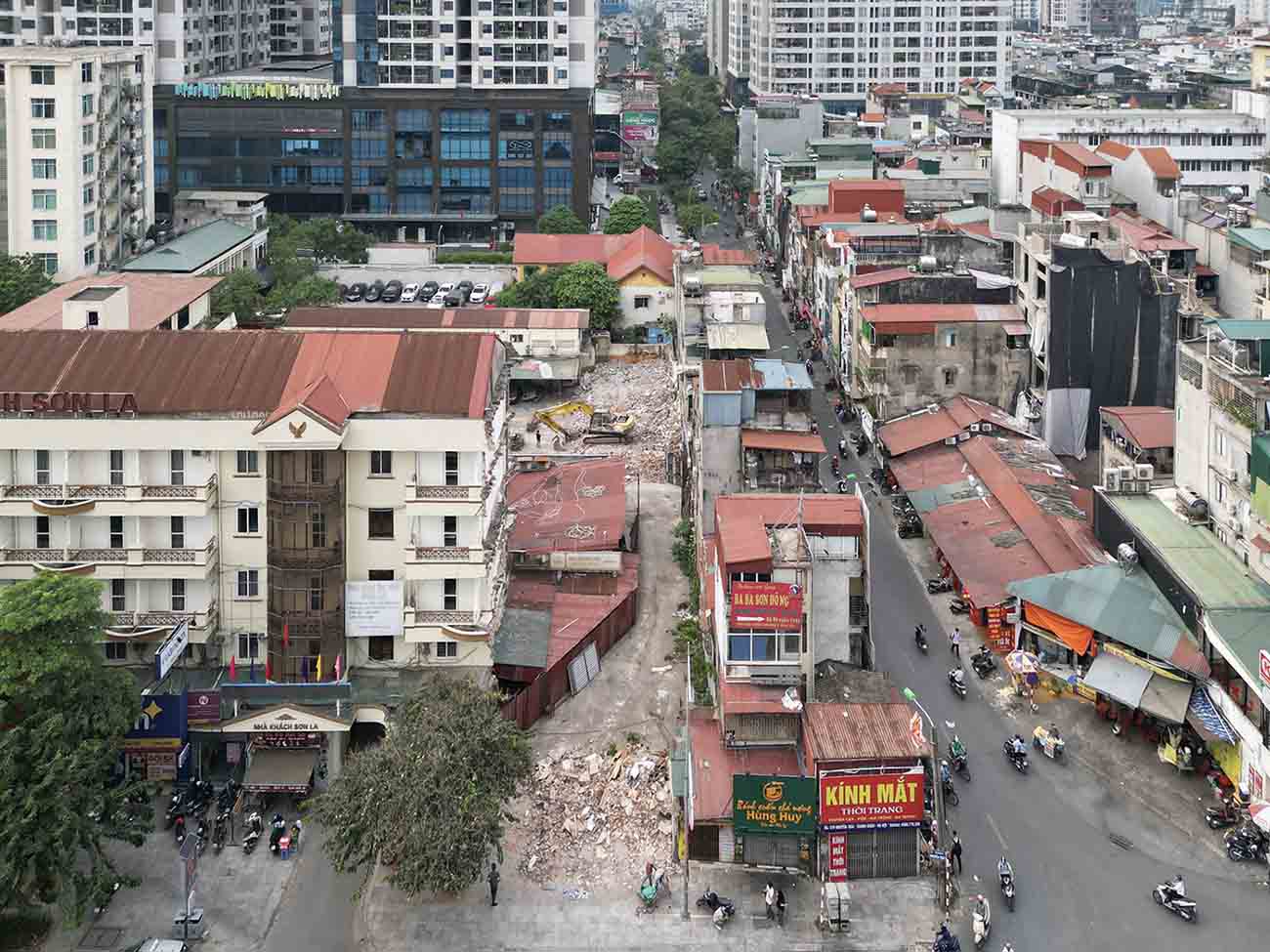 Du an co diem dau tai nut giao voi duong Nguyen Trai. Anh: Huu Chanh