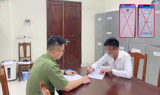 Trưởng nhóm Zalo "Hội Chơi Chim" chuyên báo chốt CSGT đã bị phát hiện và xử phạt. Ảnh: Công an huyện Phù Ninh