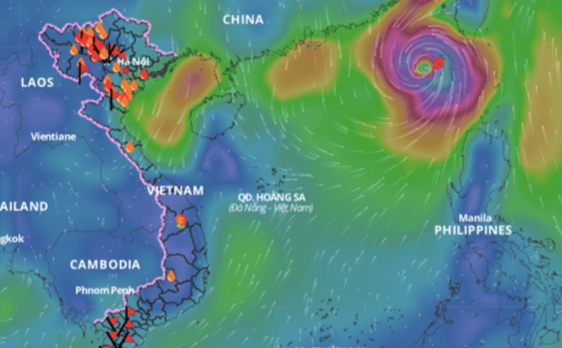 Storm No. 5. Photo: Vietnam Disaster Monitoring System