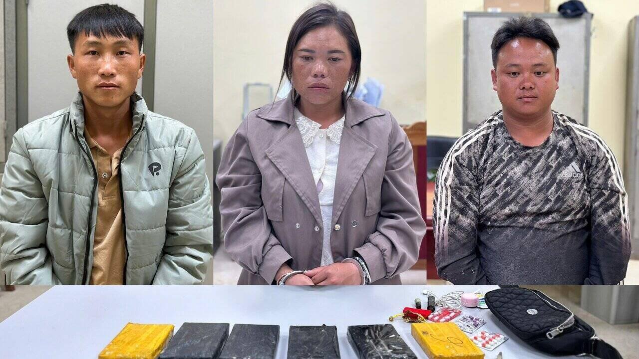 Son La police arrested 3 subjects, seized a large amount of drugs