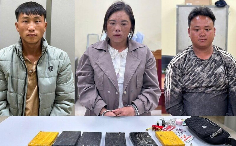 Son La police arrested 3 subjects, seized a large amount of drugs