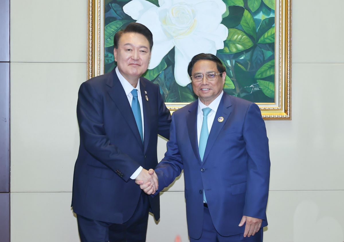 Prime Minister Pham Minh Chinh and South Korean President Yoon Suk Yeol. Photo: VGP