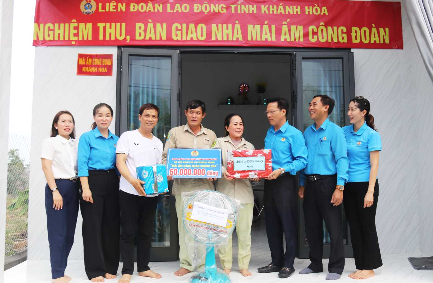 Đoàn viên khó khăn về nhà ở tại Khánh Hòa sẽ được Công đoàn xem xét hỗ trợ 60 triệu đồng xây mới nhà mái ấm công đoàn. Ảnh: Phương Linh