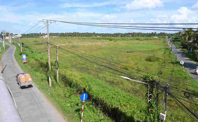 Khu đất để thực hiện dự án Bệnh viện Đa khoa tỉnh Bến Tre. Ảnh: Thành Nhân