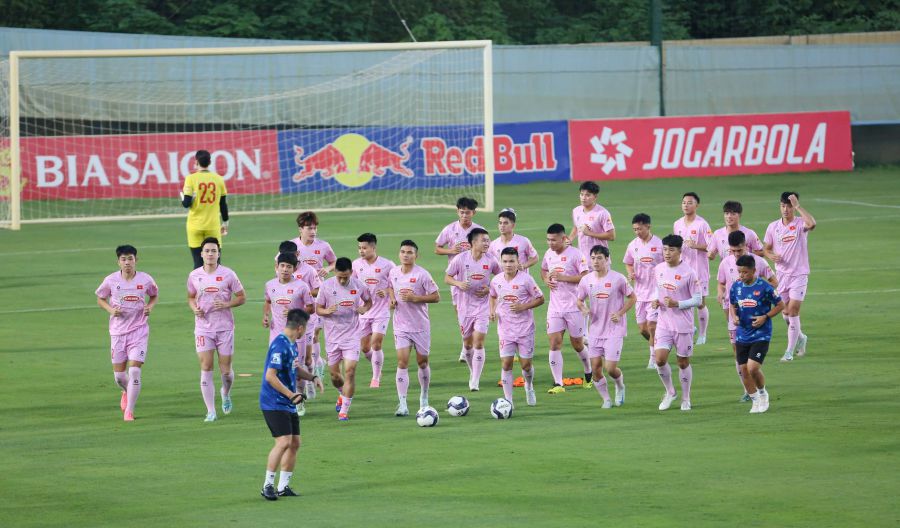 Đội tuyển Việt Nam trong đợt hội quân tháng 10.2024. Ảnh: Minh Dân