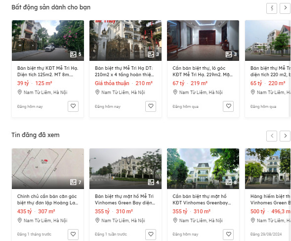 Nhiều căn biệt thự được rao bán hàng tỉ đồng/m2. Ảnh minh họa: Lục Giang