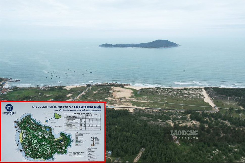 Du an Khu du lich nghi duong cao cap Cu Lao Mai Nha - mot trong nhung du an bi Thanh tra Chinh phu “diem mat“. Anh: Hoai Luan
