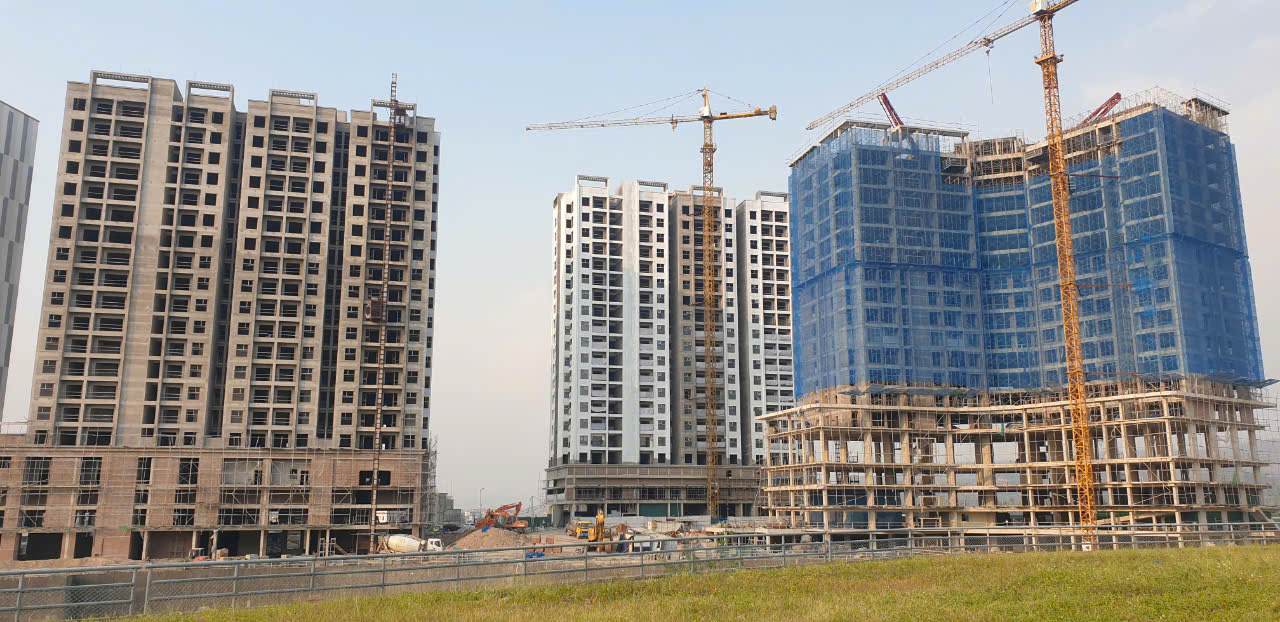 Dự án Khu nhà ở xã hội khu dân cư đồi Ngân hàng, TP.Hạ Long. Ảnh: Nguyễn Hùng