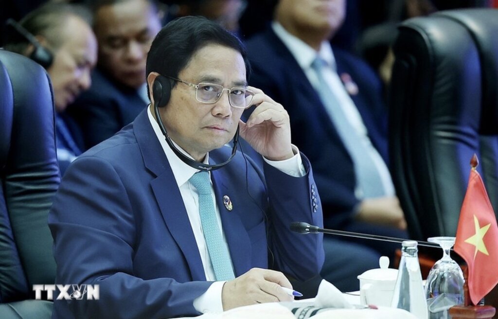  Thủ tướng Chính phủ Phạm Minh Chính tham dự Hội nghị Cấp cao ASEAN - Ấn Độ lần thứ 21. Ảnh: TTXVN