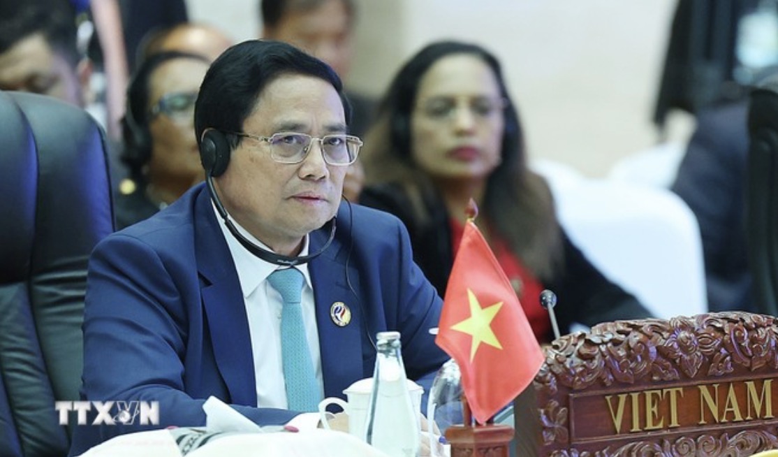 Thu tuong Chinh phu Pham Minh Chinh  tham du Hoi nghi Cap cao dac biet ASEAN - Canada. Anh: TTXVN