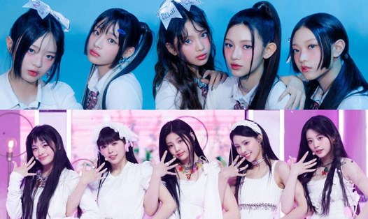 2 nhóm nhạc nữ NewJeans và ILLIT đều thuộc Tập đoàn HYBE. Ảnh: Naver