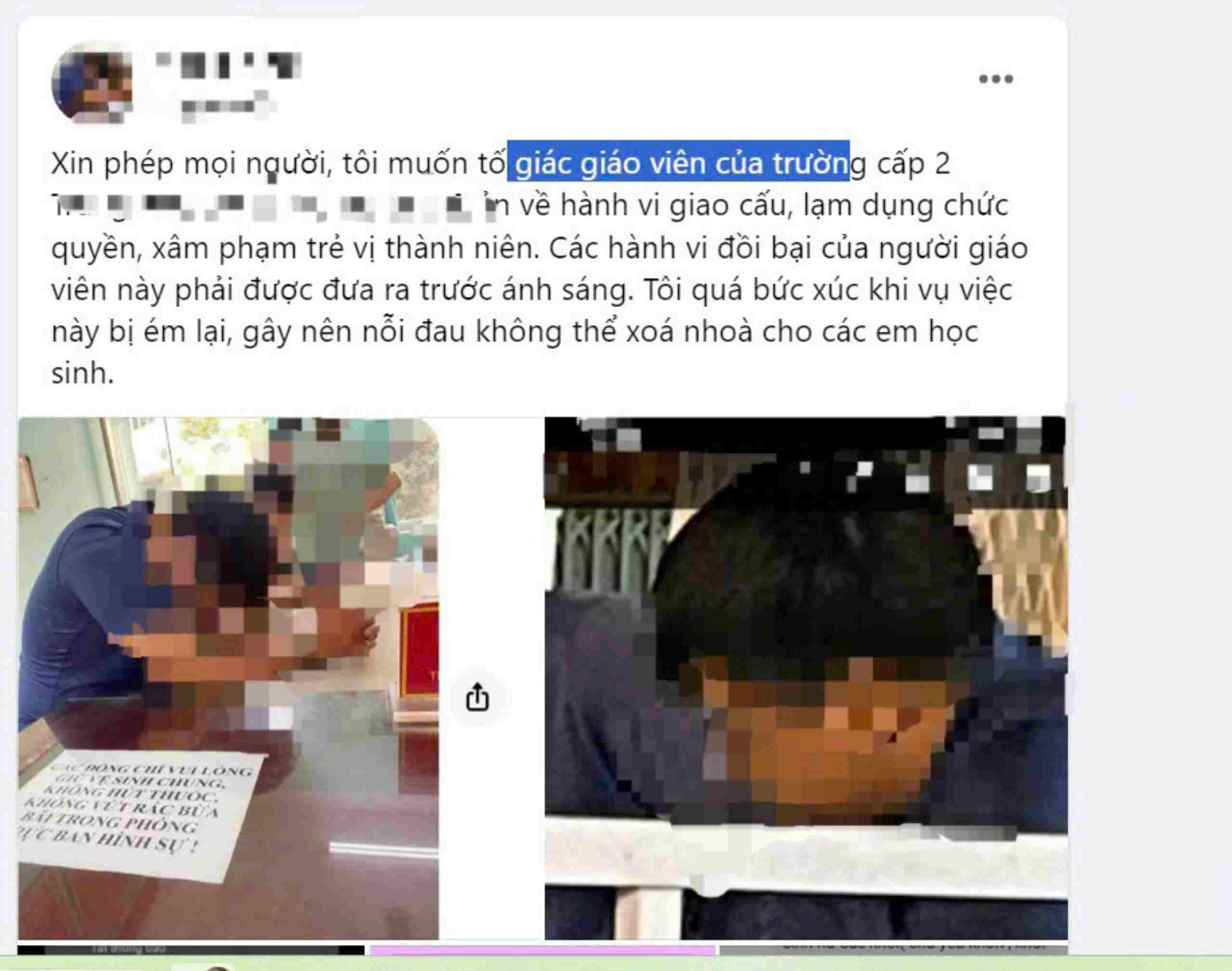 Cơ quan chức năng đang làm rõ thông tin tố giác thầy giáo xâm hại nữ học sinh. Ảnh: Đình Trọng