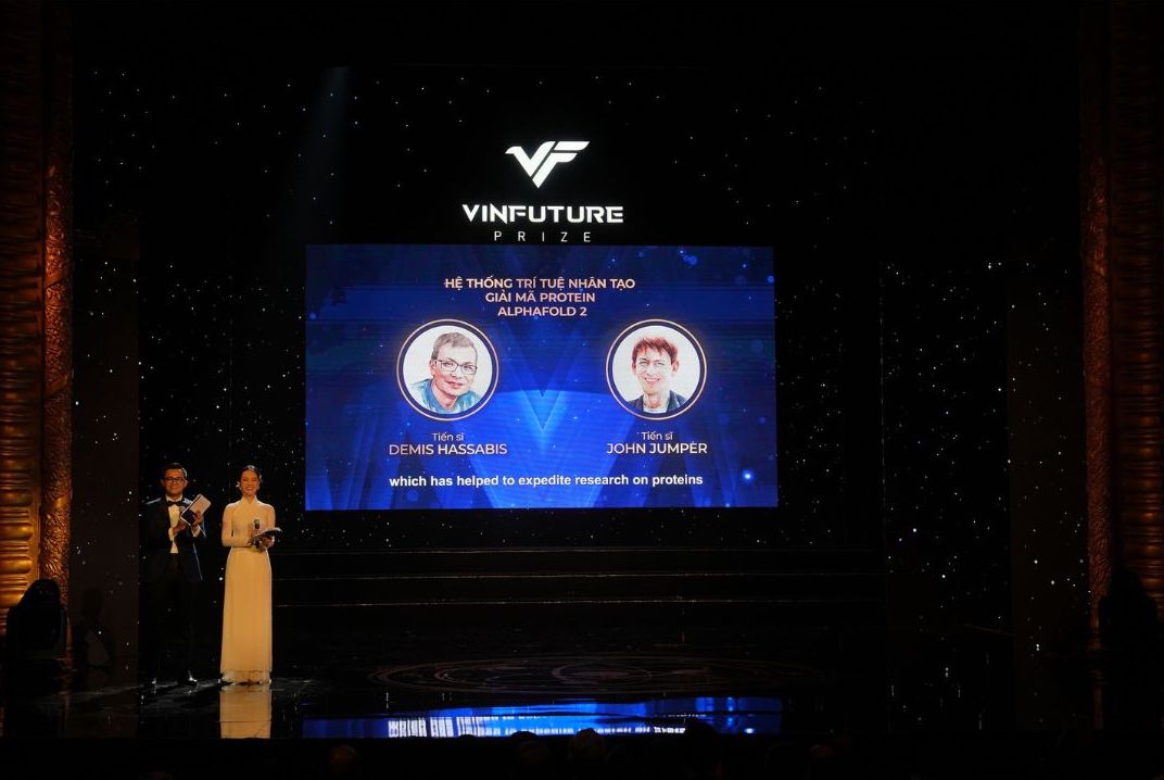 Two VinFuture Prize winners received the 2024 Nobel Prize in Chemistry for creating an AI model that predicts protein structures.