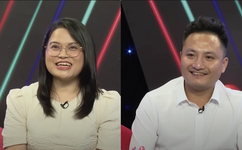 The couple asked Quyen Linh to be their matchmaker on "You want to date". Photo: Producer.