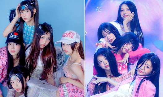 ILLIT (phải) bị tố đạo nhái NewJeans. Ảnh: Naver