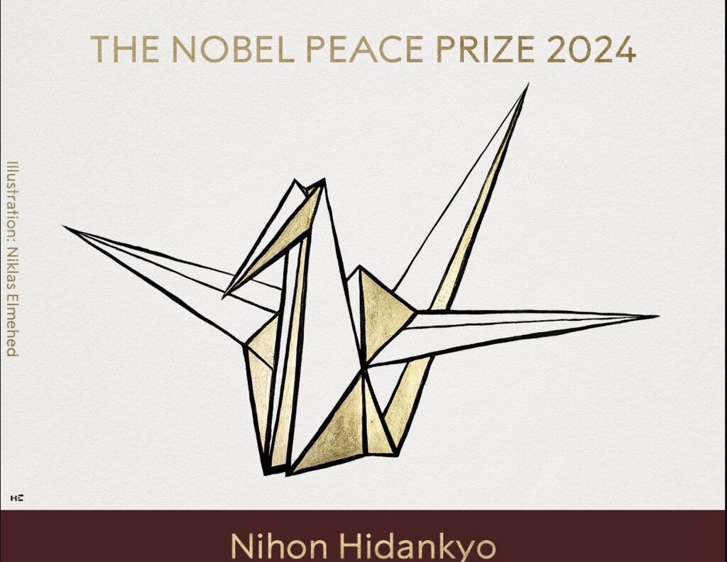 Giải Nobel Hòa bình 2024 tôn vinh tổ chức Nhật Bản Nihon Hidankyo. Ảnh: Nobel Prize 