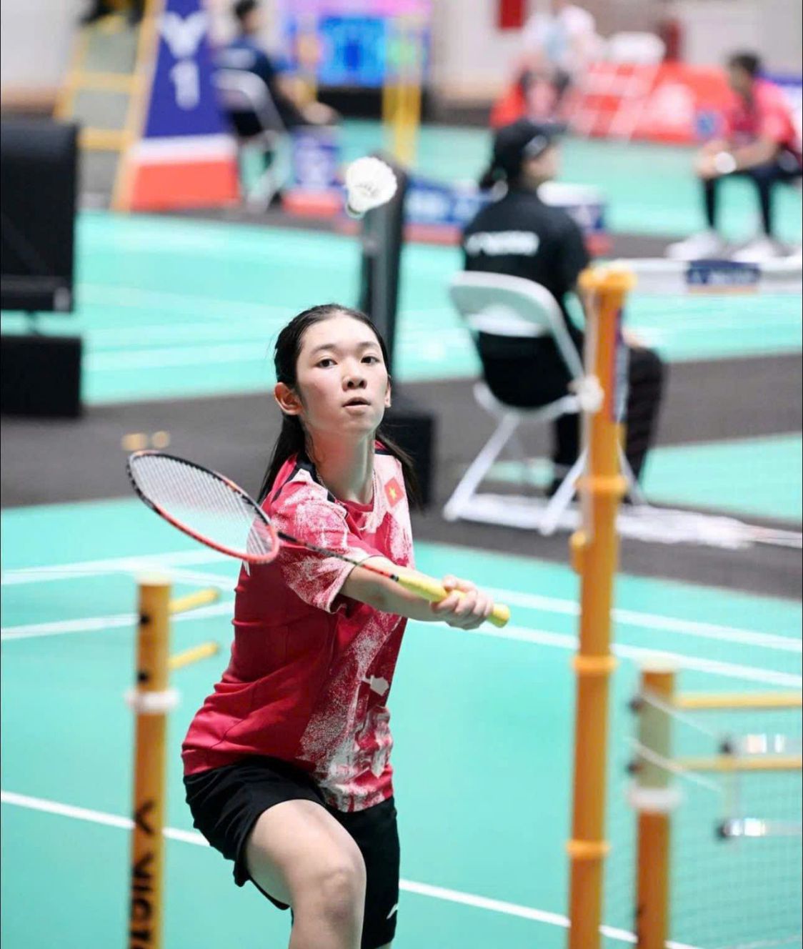 Tay vợt cầu lông Nguyễn Thị Thu Huyền. Ảnh: BAC - Badminton Asian Junior Championship 2024