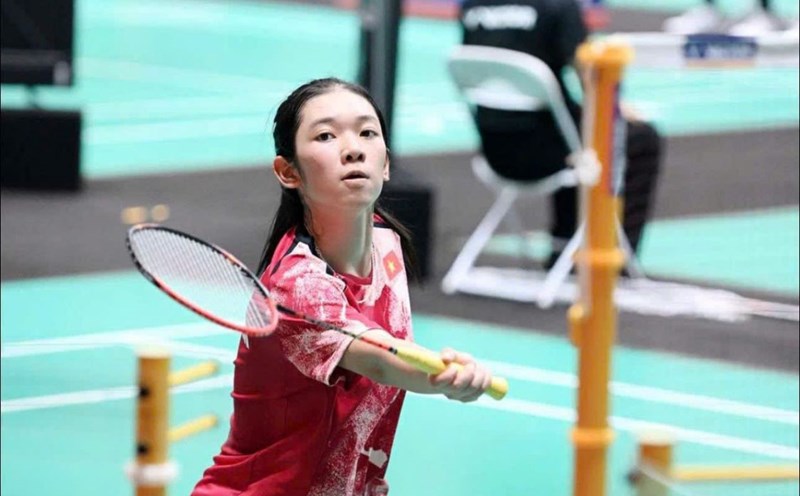 Badminton player Nguyen Thi Thu Huyen. Photo: BAC - Badminton Asian Junior Championship 2024