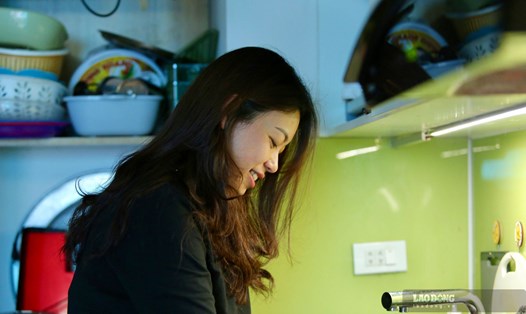 Trong một căn hộ tại dự án nhà ở công nhân thị xã Thuận Thành (tỉnh Bắc Ninh). Ảnh: Trần Tuấn