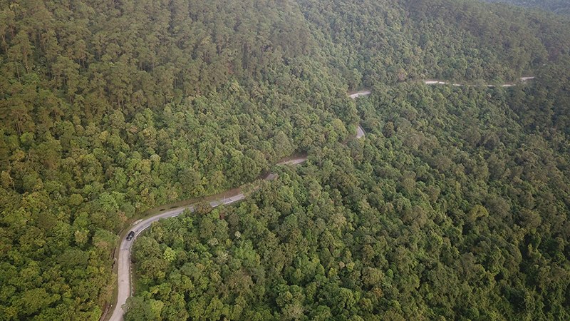 The road to Ky Thuong commune - where Ha Long plans to build a 5.7km cable car line. Photo: Truong Giang