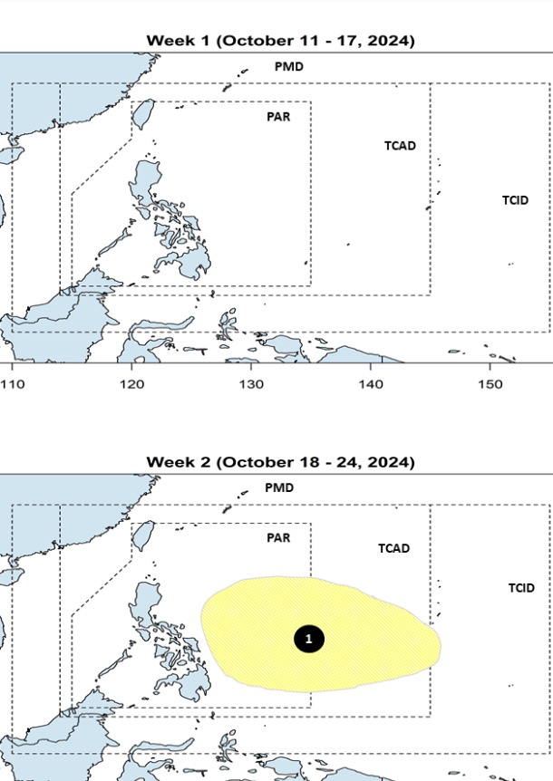 Du bao ap thap hinh thanh gan Philippines trong nhung ngay toi. Anh: PAGASA