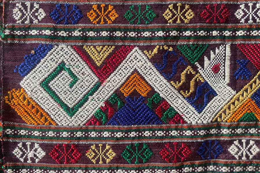 Brocade weaving is a traditional craft imbued with the cultural colors of the Lao ethnic group. Photo: Quang Dat