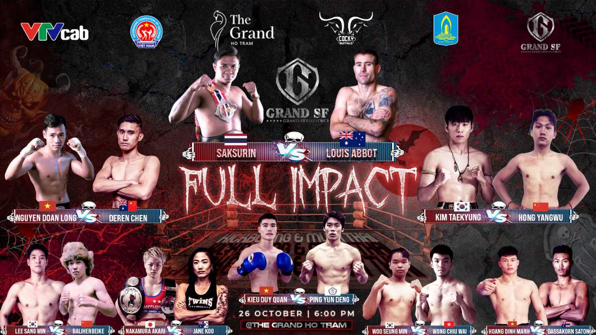 High-quality fighters in Muay Thai and Kickboxing from home and abroad attended the martial arts event Grand Strikeforce Vol 1: Full Impact. Photo: Phong Le