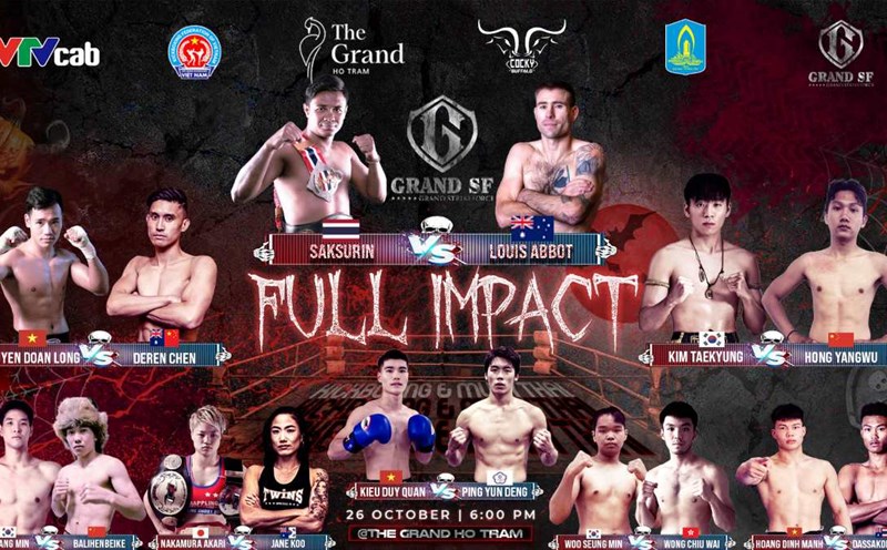 High-quality fighters in Muay Thai and Kickboxing from home and abroad attended the martial arts event Grand Strikeforce Vol 1: Full Impact. Photo: Phong Le