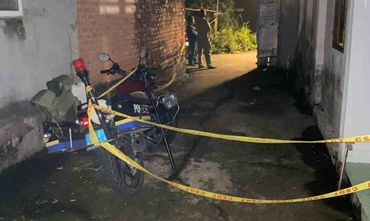 Khu vực hiện trường vụ án mạng. Ảnh: Đình Trọng